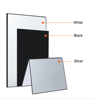 Tablero reflector de luz plegable para fotografía 3 en 1, tamaño A4 o A3 para naturaleza muerta, producto y sesión de fotos de alimentos