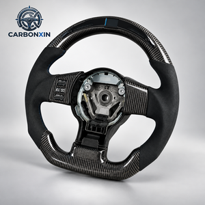 Volant sport chauffant personnalisé en fibre de carbone, 3 branches, 40 mm, avec revêtement en cuir pour Nissan Altima Teana 350Z 2019-2024 - Product Image 1