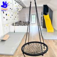Siège de balançoire en corde durable pour enfants, chaise ronde pour balançoire, idéale pour les jardins d'enfants, les jardins, les aires de jeux intérieures et extérieures