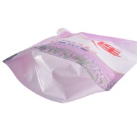 Sachet Doypack de détergent lessive durable, anti-fuite, avec bec verseur, parfum lavande, logo et couleur personnalisés, vente en gros