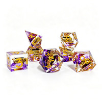 Jeu de dés à thème DND personnalisé, couleur violette, Dungeons & Dragons, jeu de dés polyédriques TPRG, jeu de dés en résine polyédriques, jeu de dés de jeu de société DND