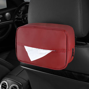 Distributeur de mouchoirs de voiture en cuir de luxe YECAI avec boîte à serviettes antidérapante pour l'intérieur du véhicule, installation facile, accessoires d'organisation de voiture - Product Image 1