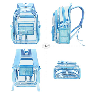 Mochilas Escolares Transparentes de Alta Calidad para Estudiantes, Resistentes, de PVC Transparente, para Niñas y Niños, con Múltiples Bolsillos - Product Image 3