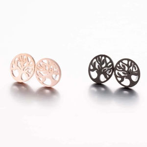 <span class=keywords><strong>Orecchini</strong></span> a Perno Vintage Economici all'Ingrosso con <span class=keywords><strong>Albero</strong></span> <span class=keywords><strong>della</strong></span> <span class=keywords><strong>Vita</strong></span> per Matrimonio e Fidanzamento in <span class=keywords><strong>Acciaio</strong></span> Inossidabile Argento/Oro/Oro Rosa/Nero - Product Image 2