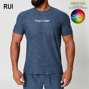 Camiseta Deportiva RUIQUWIN con Logotipo Personalizado para Hombre, de Secado Rápido, Transpirable, Ligera, que Absorbe la Humedad, de Manga Corta, para Gimnasio, Entrenamiento, Senderismo y Escalada - Product Image 1