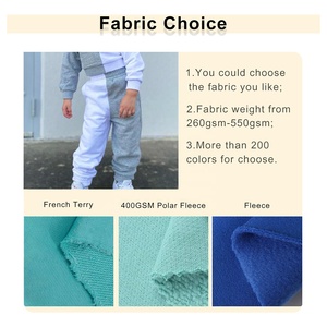 Conjunto de sudadera de 2 piezas para niños, chándal para niña pequeña, jersey con logotipo personalizado de bloque de Color de dos caras y chándal para correr - Product Image 4