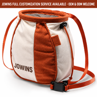 Sac à craie d'escalade en velours côtelé avec logo personnalisé, blocs de couleur, boucle pour brosse et ceinture, style vintage, pour bouldering, OEM ODM