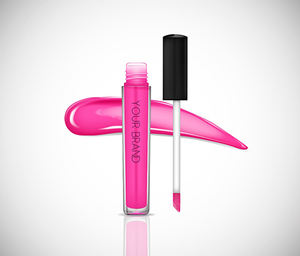 Gloss à lèvres haute brillance hydratant effet verre à marque privée avec acide hyaluronique, végétalien et sans cruauté animale, logo personnalisé, vente en gros - Product Image 1