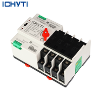 Commutateur de transfert automatique triphasé sur rail DIN 63A 100A 125A ATS, commutateur de transfert automatique, commutateur de commutation automatique ATS