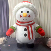 Costume de mascotte de bonhomme de neige gonflable de conception chaude de 2m costume de déguisement géant de noël costume de bonhomme de neige olaf pour adultes et enfants cosplay