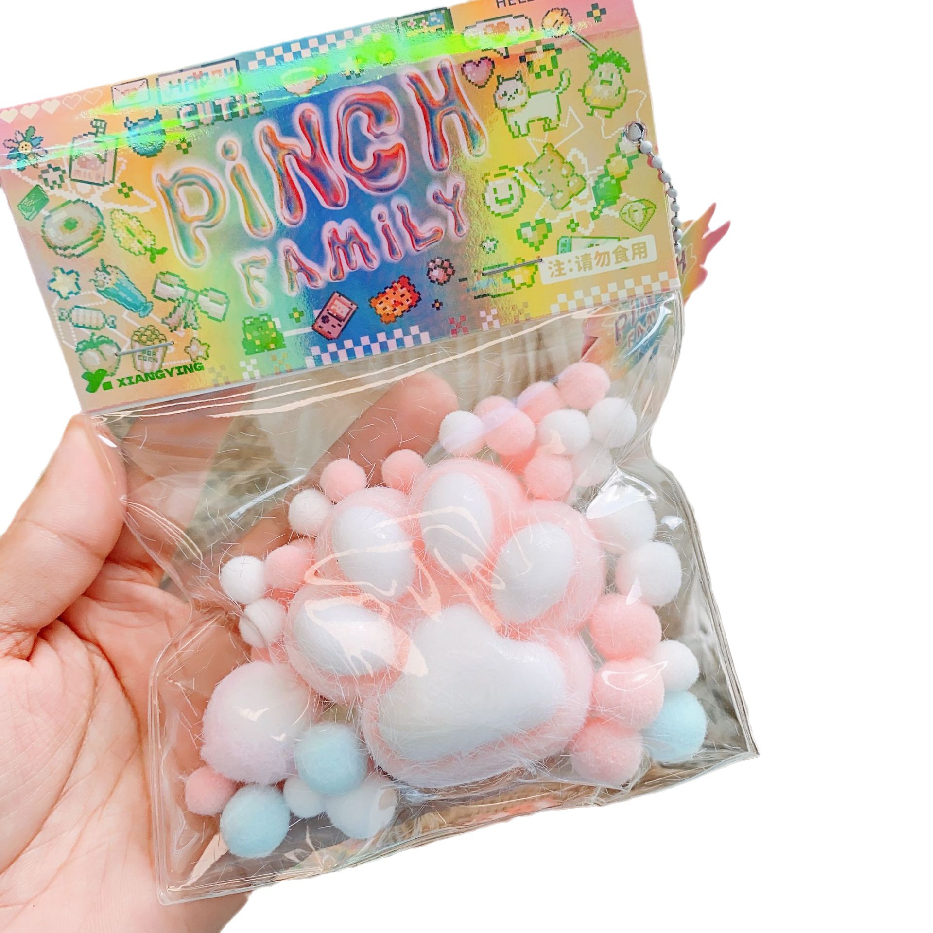 Factory Direct Sale Wholesale TPR Cat Paw Unique Gift Slow Rebound Toy Hamster Cat Claw Pinch Squeeze Toy