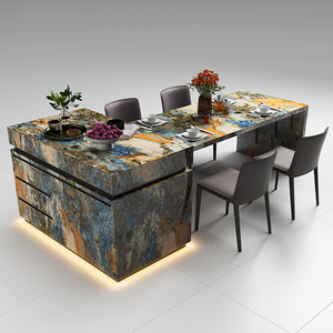 Nouvelle <span class=keywords><strong>table</strong></span> d'îlot de cuisine dalle en céramique de luxe haut de gamme personnalisée <span class=keywords><strong>table</strong></span> de salon maison loisirs bar étude <span class=keywords><strong>table</strong></span> à thé - Product Image 6