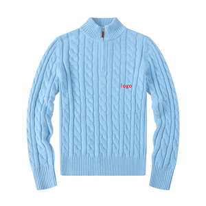 Áo len nam cổ lọ dệt kim họa tiết jacquard, thiết kế OEM & ODM, logo tùy chỉnh, áo len mùa đông, áo len nam dệt kim tùy chỉnh - Product Image 1