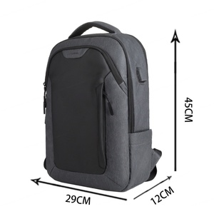 Sac à dos pour ordinateur portable imperméable en gros d'usine avec doublure en polyester USB unisexe pour l'école et les voyages - Product Image 1