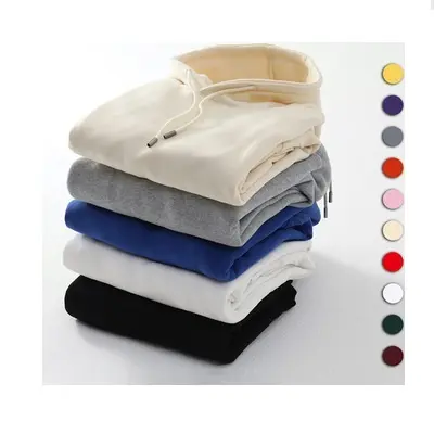 Wholesale OEM oversize plain sweatshirt 100% cotton custom embroidery blank big and tall unisex hoodie for men
