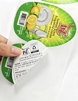 Autocollants personnalisés imperméables pour liquide vaisselle, étiquettes adhésives au design citron pour emballages de détergent