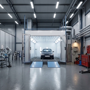 Cabine de <span class=keywords><strong>peinture</strong></span> automobile à chauffage électrique OBEC, système d'évacuation de filtration écologique pour atelier de réparation de <span class=keywords><strong>carrosserie</strong></span> - Product Image 5