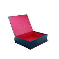 Boîte en papier de luxe de grande taille en forme de livre, fabriquée directement par le fabricant, avec éponge, logo personnalisable, gaufrage, revêtement UV, recyclable