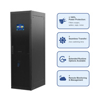 UPS 3 Fasa 25KVA 50KVA 100KVA 200KVA 250KVA Modular Online Konversi Ganda Gelombang Sinus Murni untuk Pusat Data