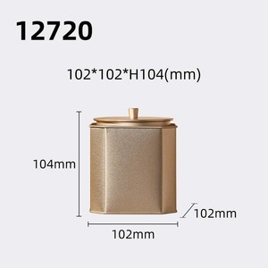 Contenitore in Metallo per Alimenti, Scatola per Tè e Caffè, Confezione in Latta per Caramelle e Biscotti, Scatola Latta per Lattine di Tè - Product Image 2