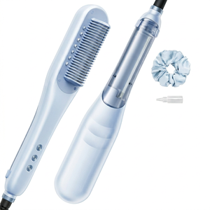 Wholesale Professional Salon Household Grade Ceramic Steam Hair Straightener <b>Brush</b> Temperature Display-Manufacturer Direct Sale - Product Image 1