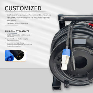 Câble hybride professionnel pour éclairage de scène 3*2.5mm² /13AWG <span class=keywords><strong>XLR</strong></span>+Powercon, câble avec connecteur Powercon à verrouillage, tambour pour tournée de qualité professionnelle - Product Image 2