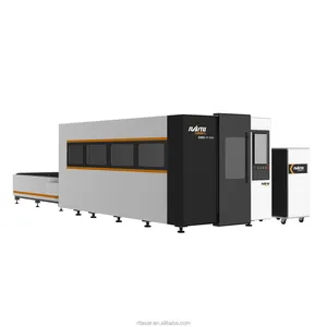 6kw 12kw 15kw High Powerful Popular Sale Raycus Laser Source Enclosed Cover Fiber Laser Cutting Machine With Exchange Platform