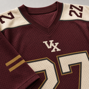 Vintage <b>College</b> Football Jersey Printed Short Sleeve Oversized Mesh Streetwear Fan Shirt Casual Sports Top - Product Image 5