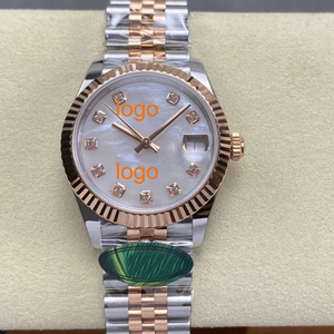 Montre chronographe automatique mécanique Laos Diary Series 31 mm, cadran en nacre doré, lunette à dents de chien, pour <span class=keywords><strong>femme</strong></span>, compatible ETA - Product Image 5