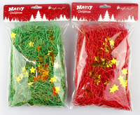 Papier de soie déchiqueté de Noël en gros personnalisé, résistant à l'humidité, sans odeur, fait à la main, boîtes cadeaux, herbe de Lafite, emballage cadeau pour bonbons