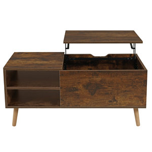 Table basse en bois Smart lift top avec 2 ports de charge USB pour salon toom - Product Image 2