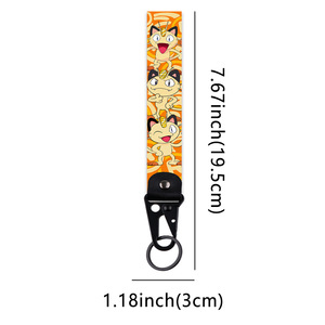Anime Poke Mon Stainless Steel Pikachu Pendant Keychain with Metal Lobster Clasp-Eco-Friendly Reusable <b>Car</b> Key Ring <b>Lanyard</b> - Product Image 6