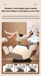 Poltrona Massaggiante 4D a Gravità Zero con Funzione Riscaldante, in Pelle PU, Telecomando Wireless e Funzione Musicale per Casa - Product Image 3