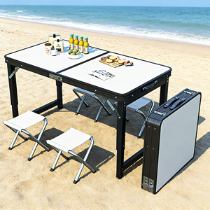 <span class=keywords><strong>Mesa</strong></span> Plegable para Jardín, Camping, Banquetes, Catering y Barbacoa, Diseño Nuevo, Color Negro - Product Image 5