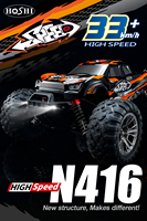 Voiture RC tout-terrain HOSHI N416 1/16 4x4 haute vitesse, étanche et sûre, 36 km/h, télécommandée, Monster Truck RTR, jouet étanche, en stock aux États-Unis