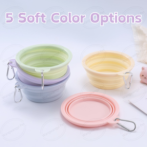 Taşınabilir katlanabilir kedi köpek besleme sulama çanak gıda sınıfı katlanabilir evcil hayvan kaseleri - Product Image 5