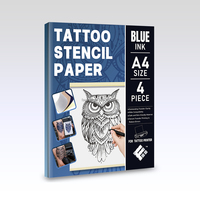 Set Kertas Stencil Tato untuk Studio Tato, Lembar Transfer Termal yang Mendukung Reproduksi Desain yang Bersih untuk Seni Tubuh