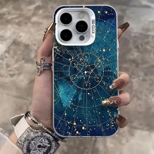 Coque de téléphone portable en TPU et PC avec impression <span class=keywords><strong>Boussole</strong></span> Interstellaire et clé argentée électroplaquée pour <span class=keywords><strong>iPhone</strong></span> Xr Xs 11 12 13 14 15 16 17 18 Pro Max - Product Image 2