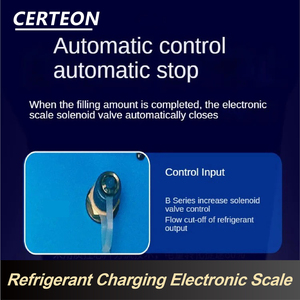 배터리 작동 고정밀 누설 감지 휴대용 냉매 저울 HVAC 서비스용 가스 냉매 저울 - Product Image 3