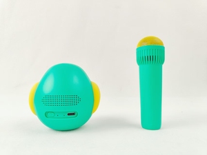 Loa Karaoke Bluetooth Mini Di Động Mới Về Màu Xanh Lá Cây với Một Micro Không Dây Thiết Bị Âm Thanh Dễ Thương Làm Quà Tặng - Product Image 4