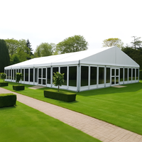 Tente à cadre en aluminium 30x50 Tente de fête de mariage en aluminium à dessus transparent en PVC imperméable de haute qualité