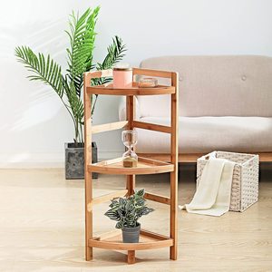 Bamboo Three-Tier <strong>Corner</strong> <strong>Storage</strong> Organizer Tall Display Shower Shelf <strong>Corner</strong> <strong>Unit</strong> - Product Image 5