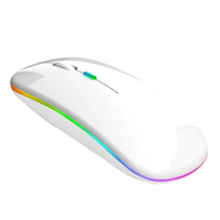 Ultra Slim Mouse Inalambrico Dual Mode Bt Rechargeable Colorful Souris Sans Fil 2-4ghz Optical Computer Wireless Gaming Mouse