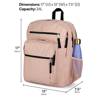 Sac à dos pour ordinateur portable en gros avec 2 compartiments, bretelles ergonomiques, pochette rembourrée pour ordinateur portable 15 pouces et poignée de transport