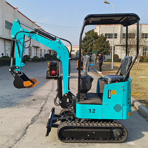 Mini-excavatrice sur chenilles Ez 12 Blue, machine compacte de terrassement pour travaux routiers et souterrains - Product Image 2