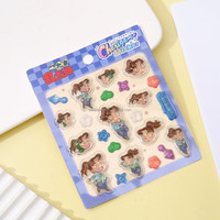 Autocollants en résine époxy 3D en relief, imperméables, populaires, sur le thème de l'anime, pour scrapbooking et décoration de papeterie DIY – Vente en gros