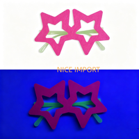 Stielglas-ähnliche Fluoreszierende Themenparty-Dekorationsbrillen, Kinder-Geburtstags-Verkleidungs-Requisiten Filz-Brillengestelle