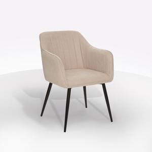 Sillón VISOCA en Tela, 61.5x57 cm, Altura 83 cm, Beige - Product Image 1