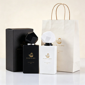 Precio de Fábrica, Botella de Vidrio Vacía de 100 ml para Fragancias, con Tapa de Diamante de Forma Especial, para Perfumes de Hombre y Mujer - Product Image 3