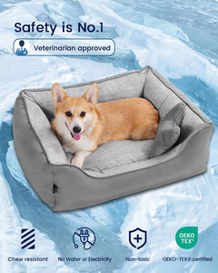 맞춤 제작 쿨링 강아지 침대 방수 세탁 가능 커버 미끄럼 방지 바닥 젤 없음 고급 쿨링 침대 애완 고양이 강아지 침대 - Product Image 3
